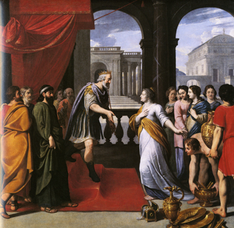 Koningin van Saba op bezoek bij Salomo