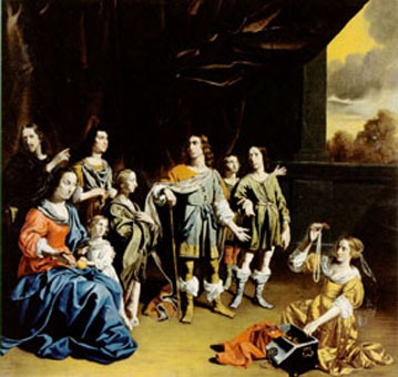 Cornelia, moeder der Gracchen, toont haar kroost