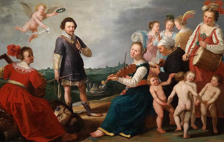 Frederik Hendrik als David met de Zeven Provinciën