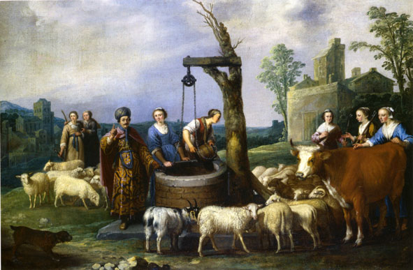 Mozes en de zeven dochters van Jethro
