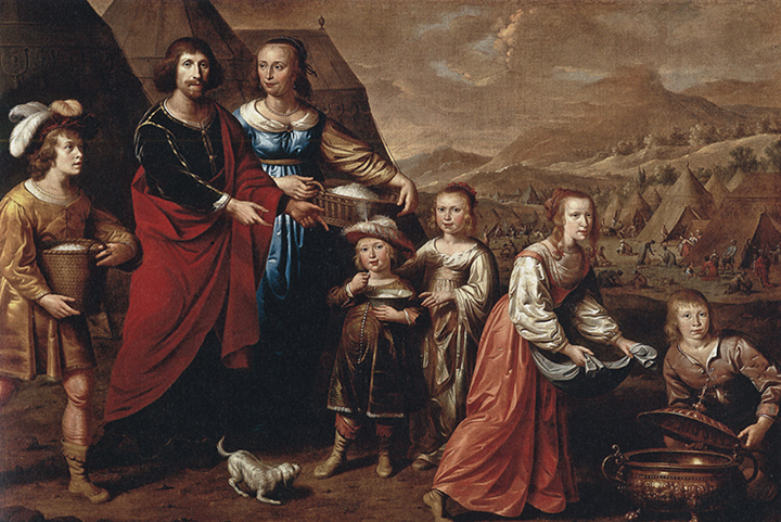 Inzameling van het manna