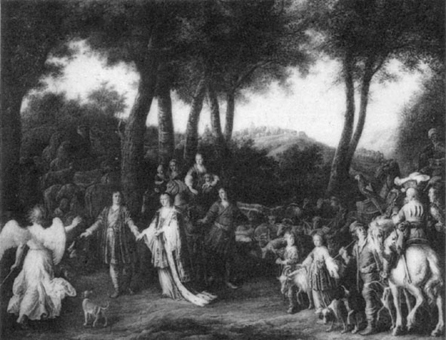 Tobias en Sara op weg naar Ninive