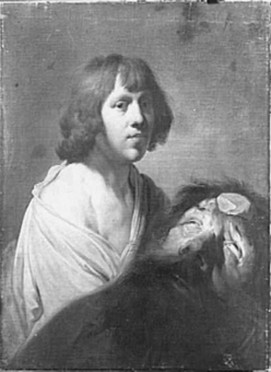 David met het hoofd van Goliath