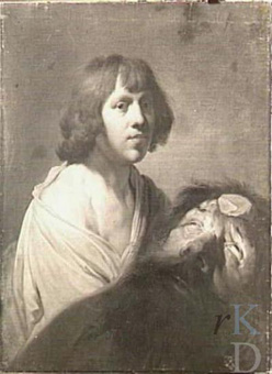 David met het hoofd van Goliath