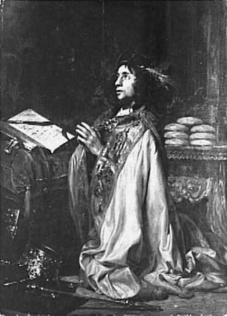 Koning David in gebed