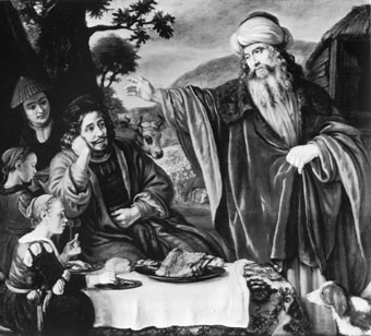 Abraham neemt afscheid van de familie van Lot