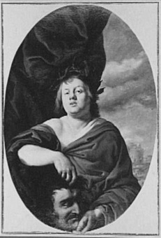 David met het hoofd van Goliath