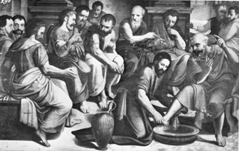 Voetwassing door Christus