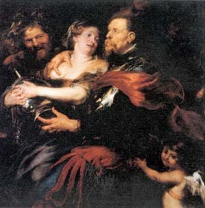 Mars ontwapend door Venus en Amor