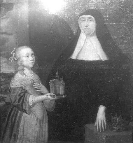 Sint Begga van Andenne met postulante