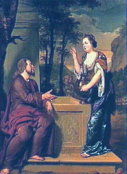 Christus en de Samaritaanse vrouw bij de bron