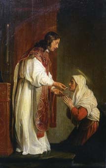 Maria ontvangt de Communie