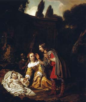 Leda toont haar dochter Helena aan Tyndareus