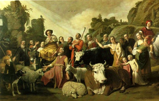 God verschijnt aan Abraham te Sichem