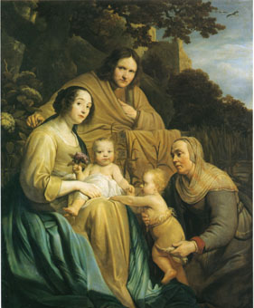 Heilige Familie met Sint Elisabeth en Apostel Johannes