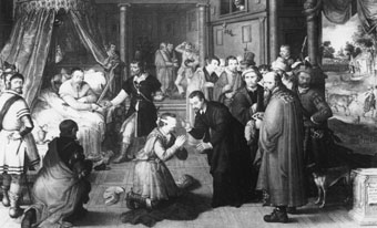 Graaf Willem III laat een baljuw onthoofden