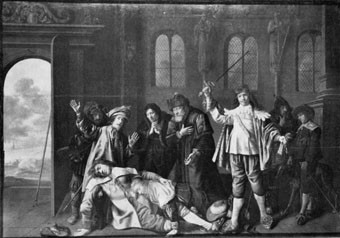 Scène uit laatste bedrijf van Bredero’s Lucelle