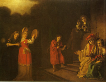 Judith (?) en muzikanten