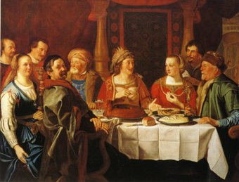 Bruiloftsmaal van Esther en Ahasverus