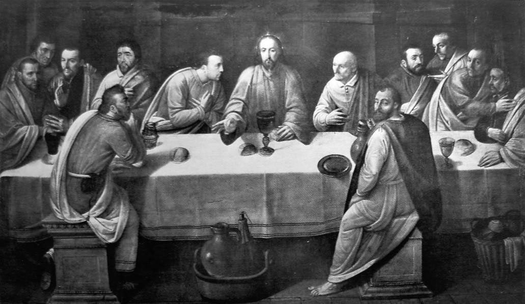 Laatste Avondmaal met de aankondiging van het verraad van Judas