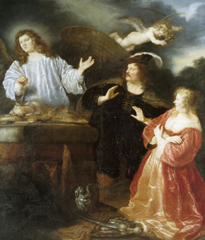 Engel kondigt Manoah en zijn vrouw de geboorte van Samson aan