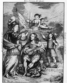 Bellona, Orpheus [?] en Mercurius