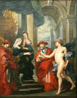 Maria van Frankrijk met haar zoon als Mercurius